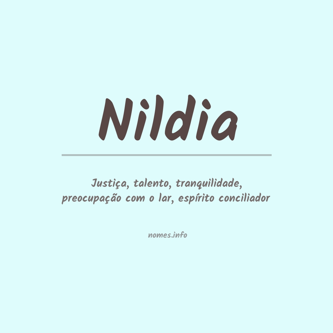 Significado do nome Nildia