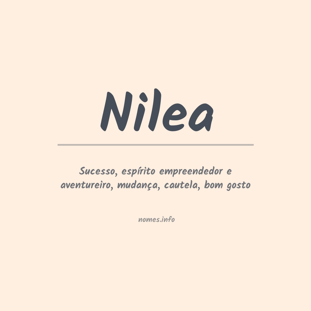 Significado do nome Nilea