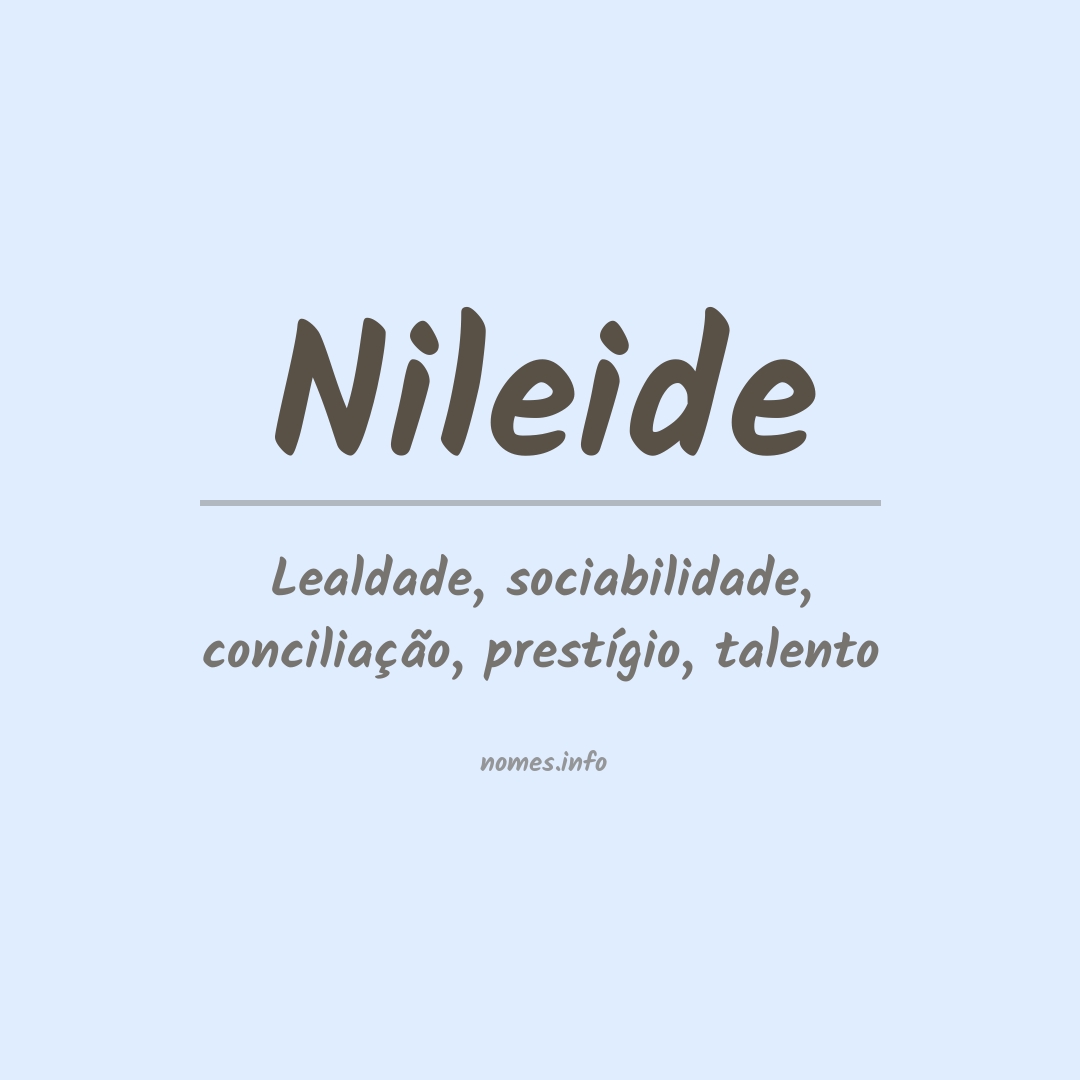 Significado do nome Nileide