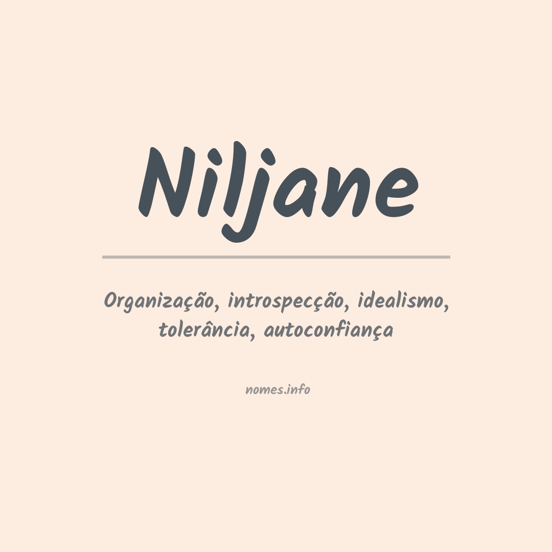 Significado do nome Niljane