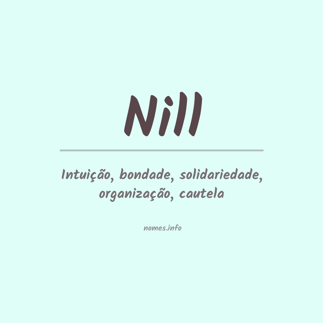 Significado do nome Nill