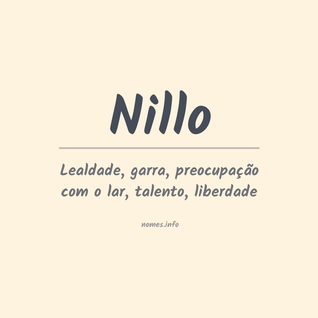 Significado do nome Nillo