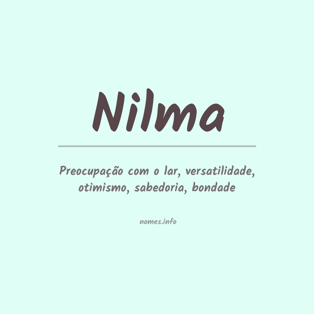Significado do nome Nilma