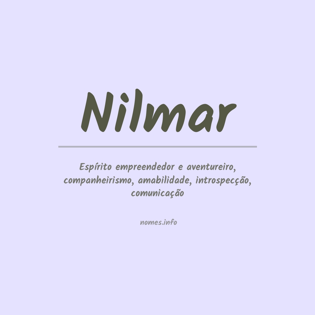 Significado do nome Nilmar