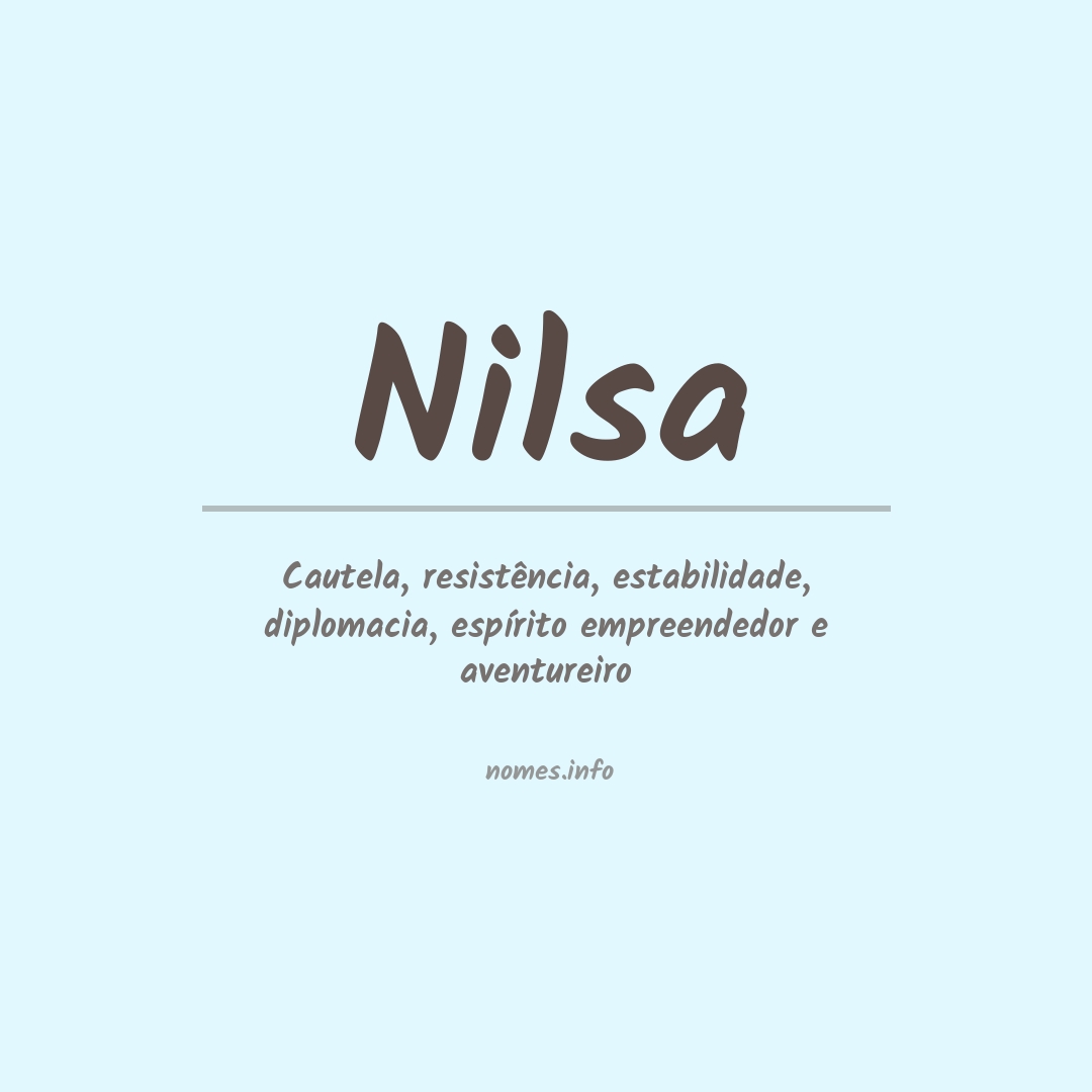 Significado do nome Nilsa