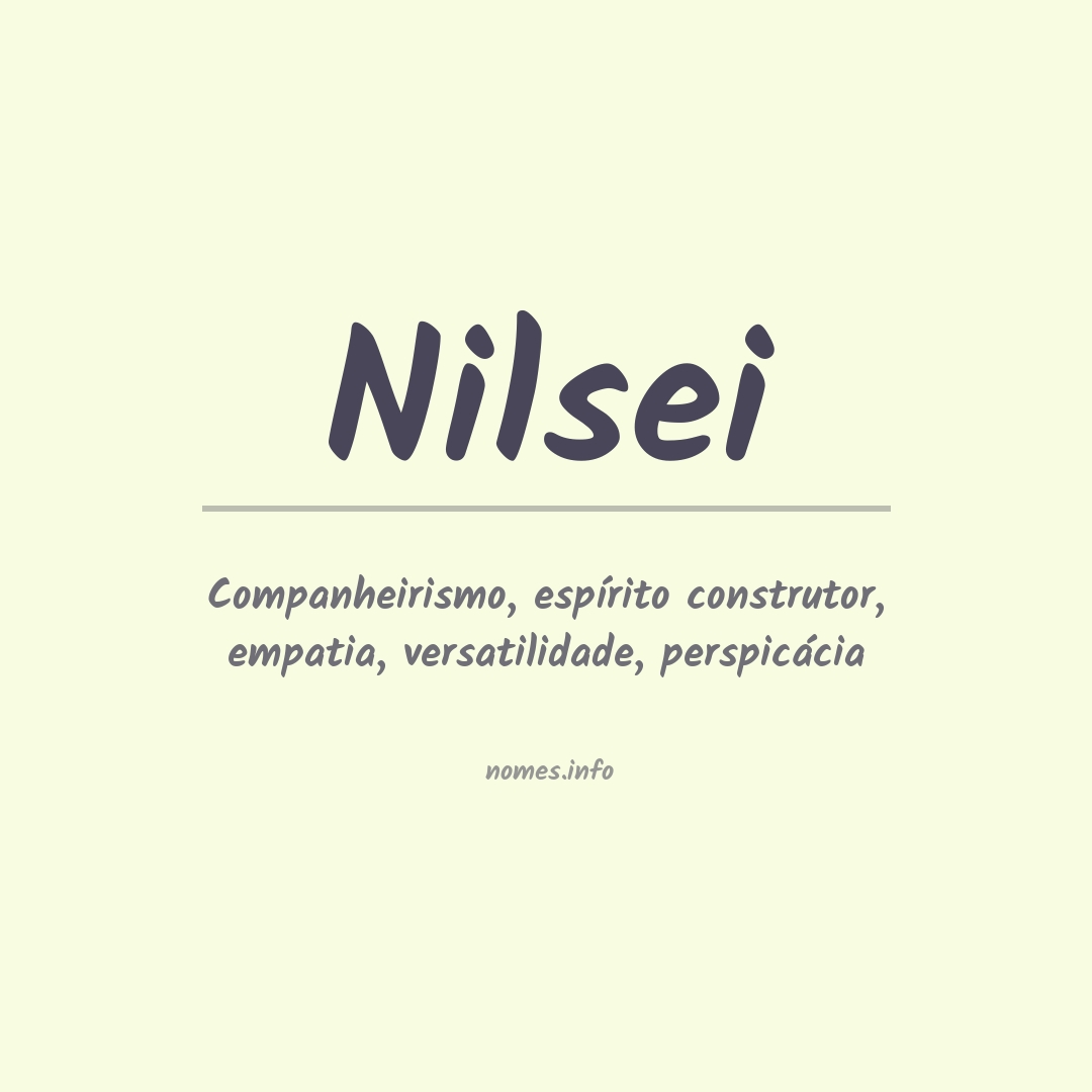 Significado do nome Nilsei