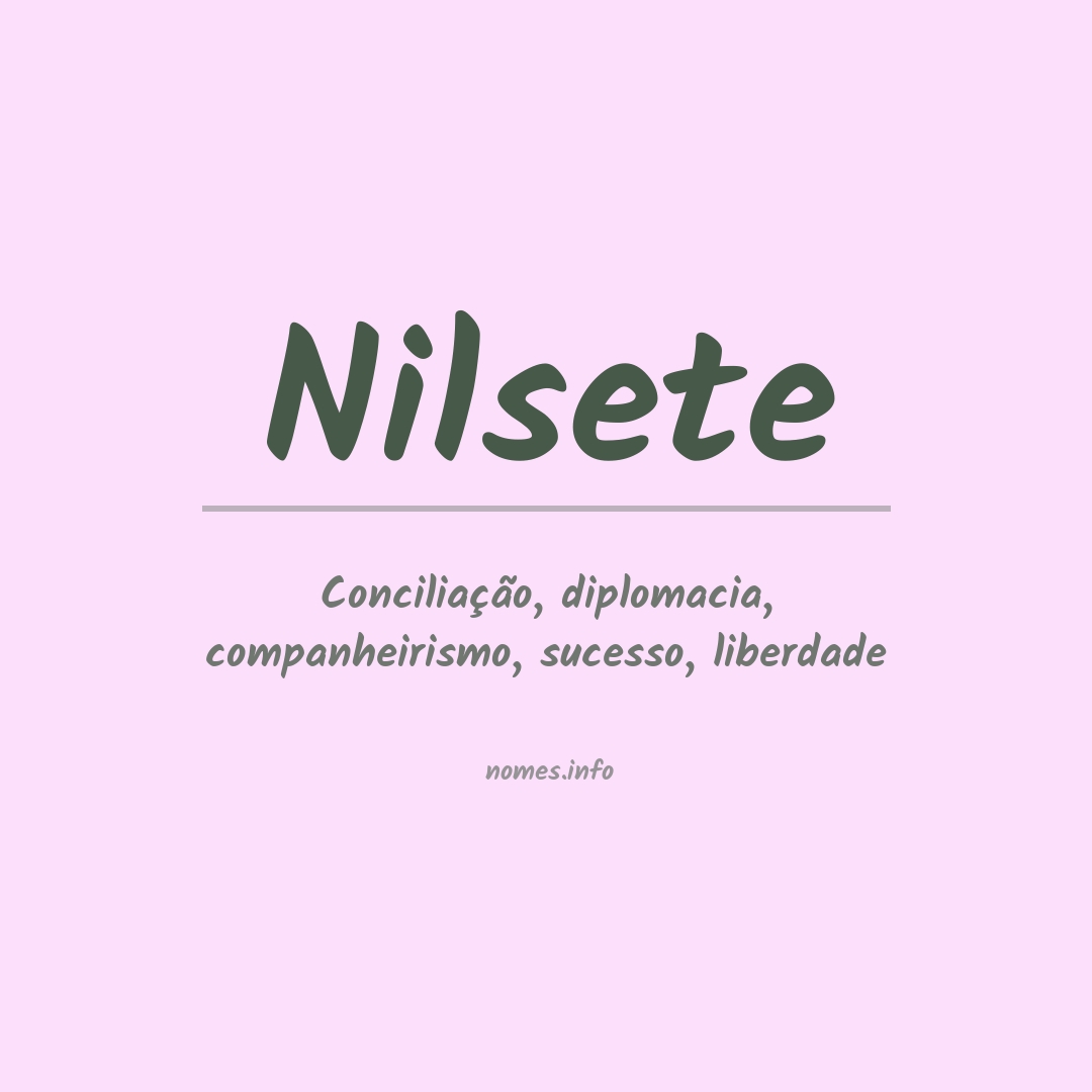 Significado do nome Nilsete