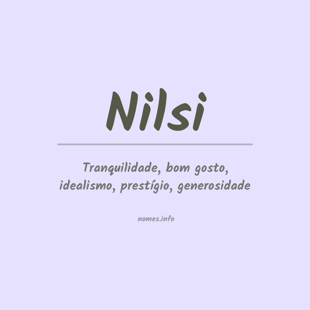 Significado do nome Nilsi