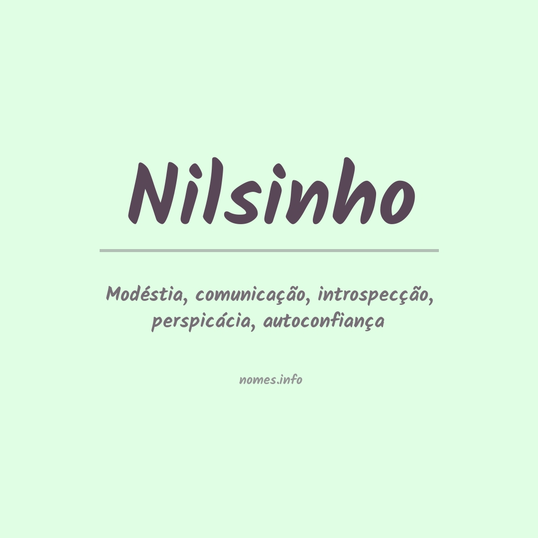 Significado do nome Nilsinho
