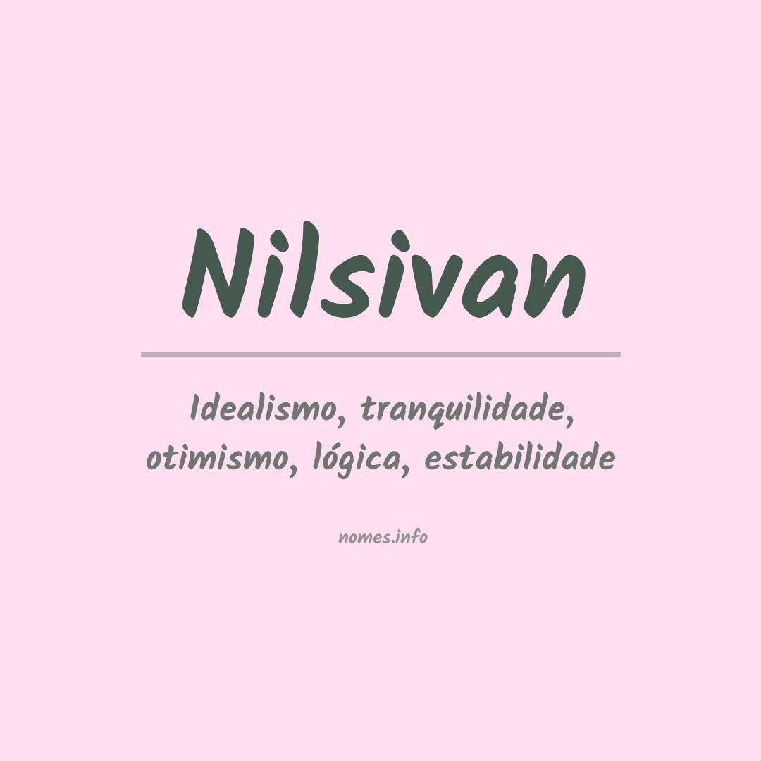 Significado do nome Nilsivan