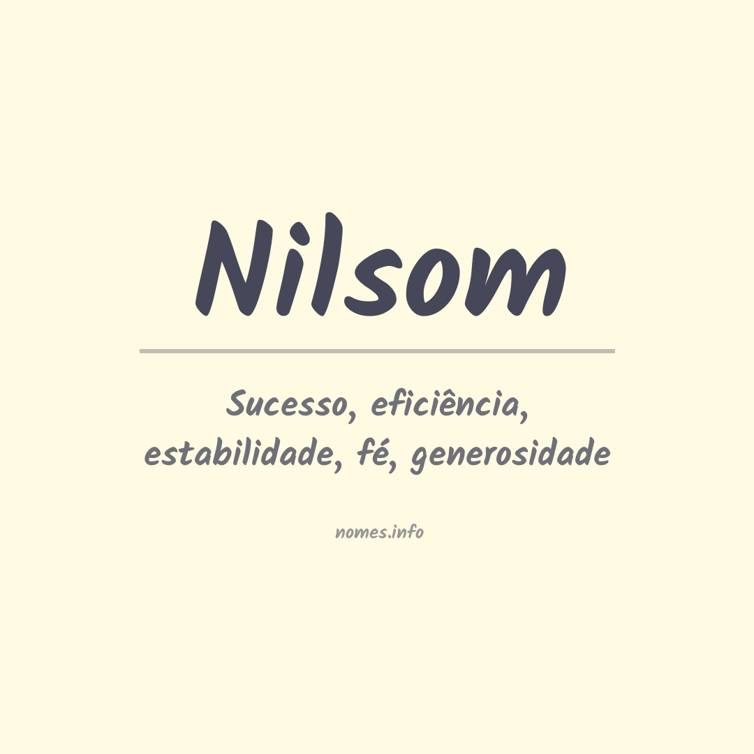 Significado do nome Nilsom