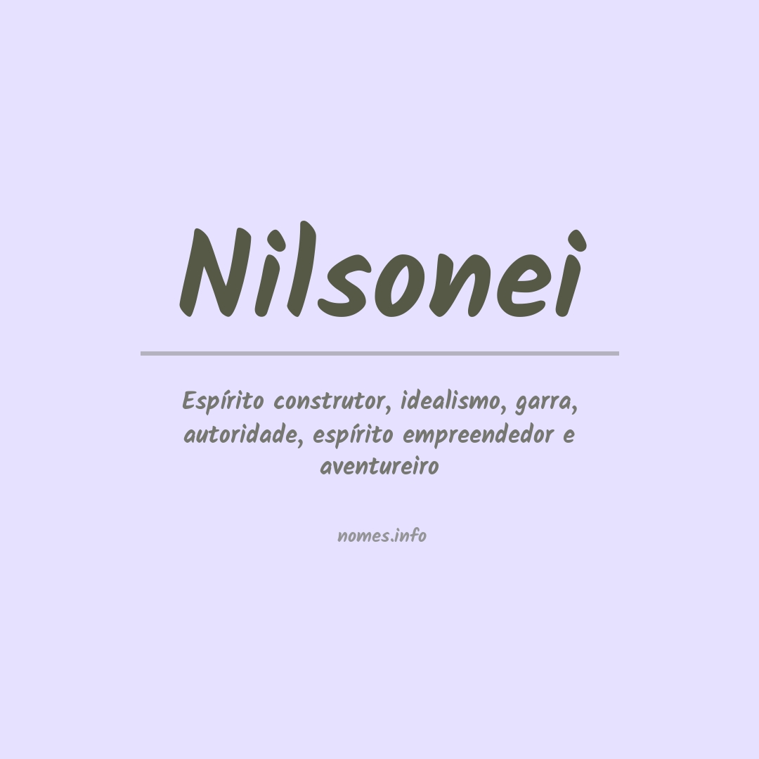 Significado do nome Nilsonei