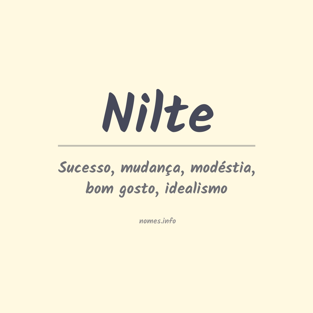 Significado do nome Nilte
