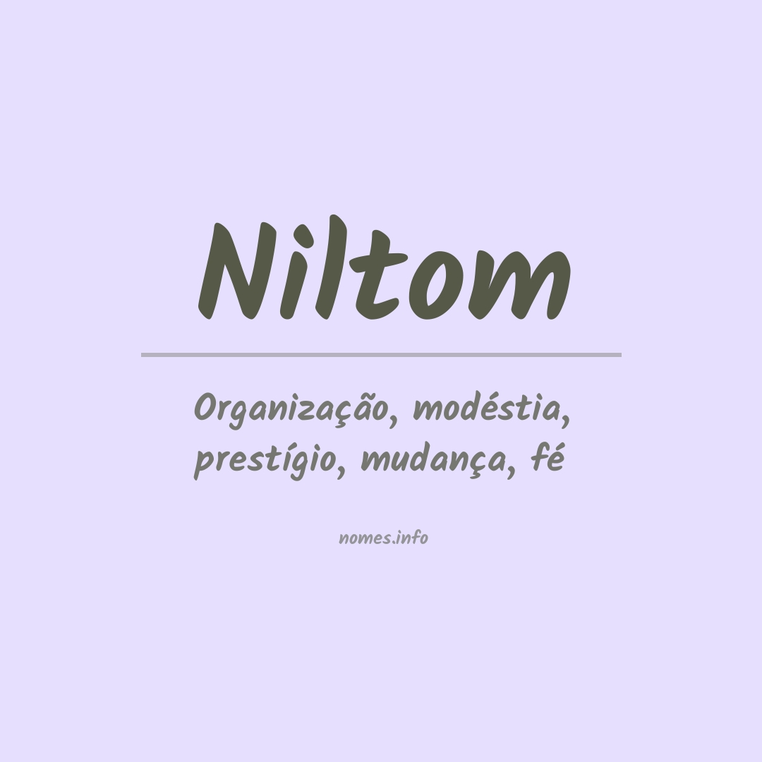 Significado do nome Niltom