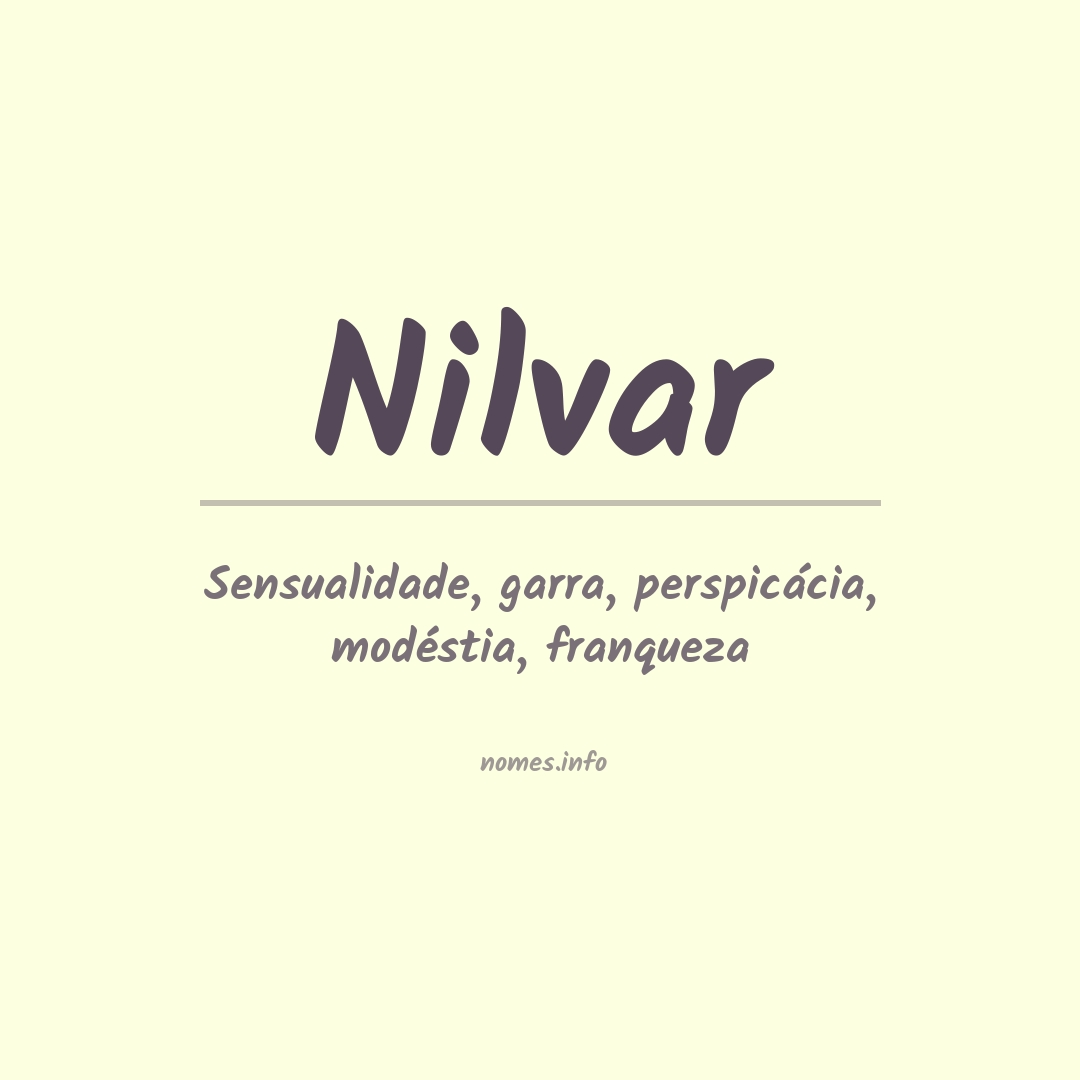 Significado do nome Nilvar