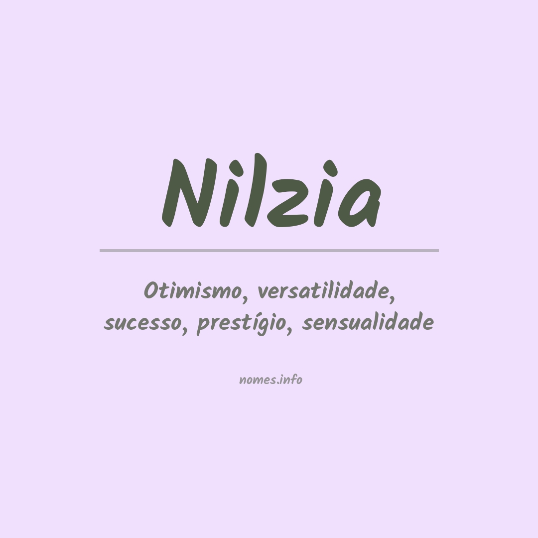 Significado do nome Nilzia
