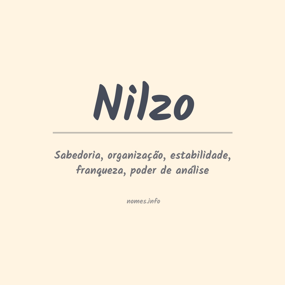 Significado do nome Nilzo