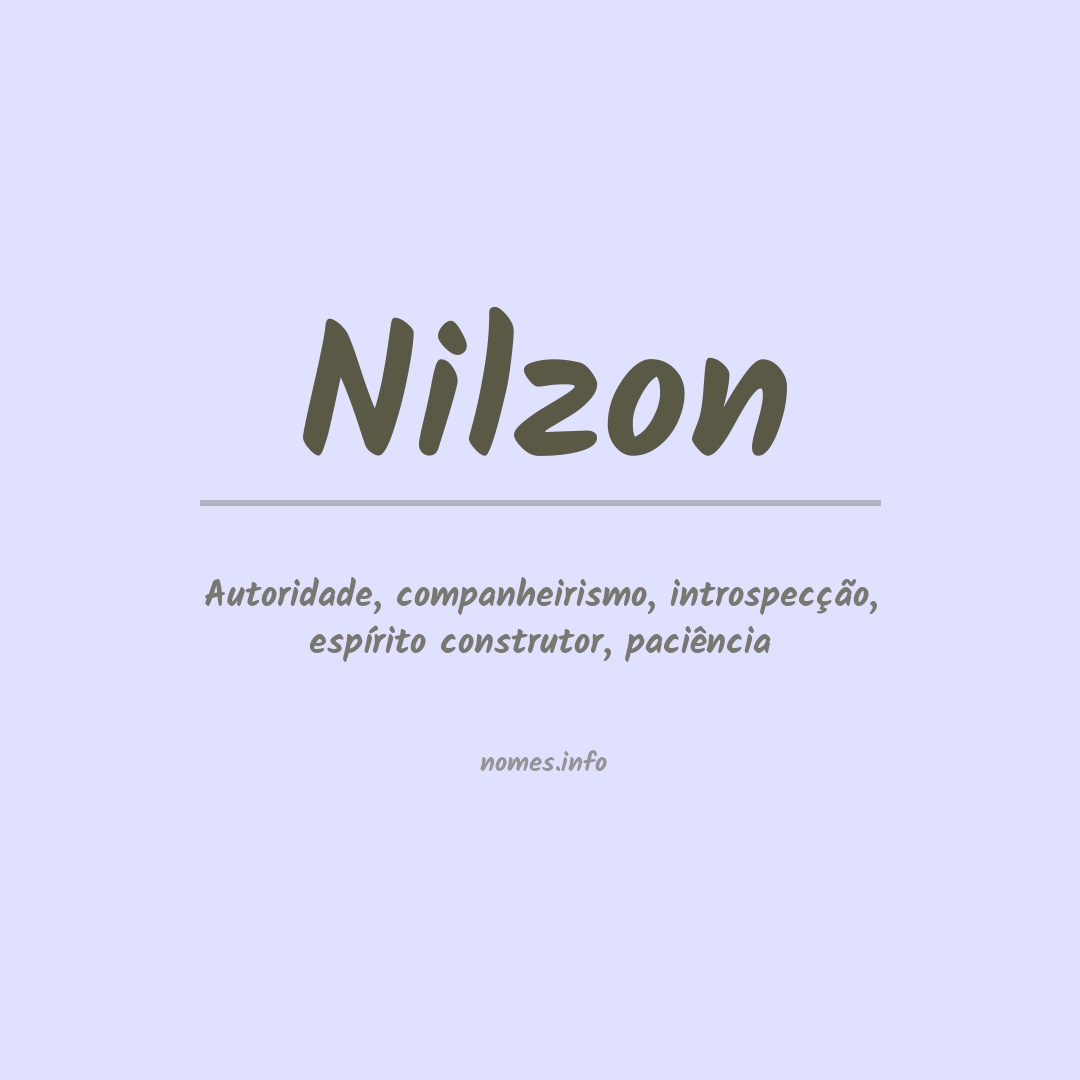 Significado do nome Nilzon