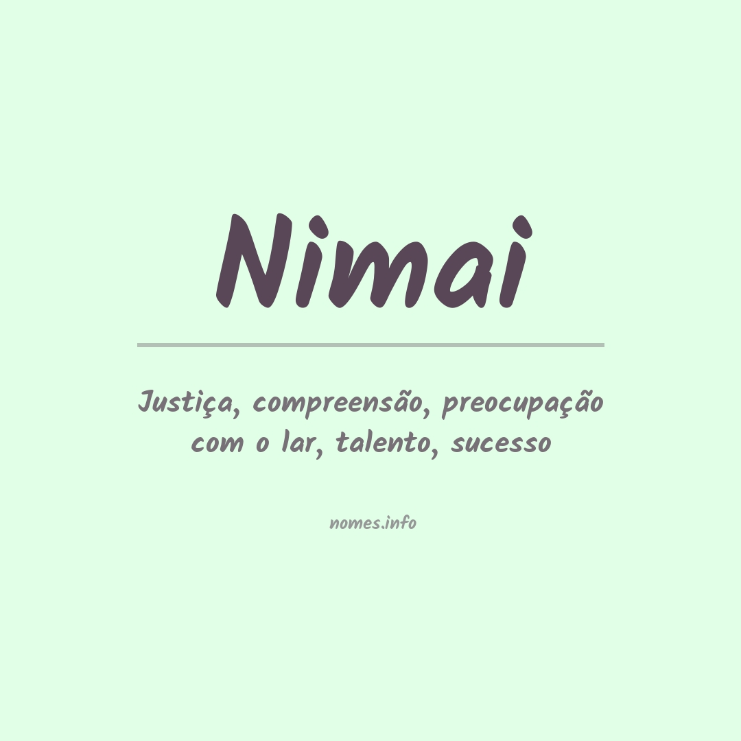 Significado do nome Nimai