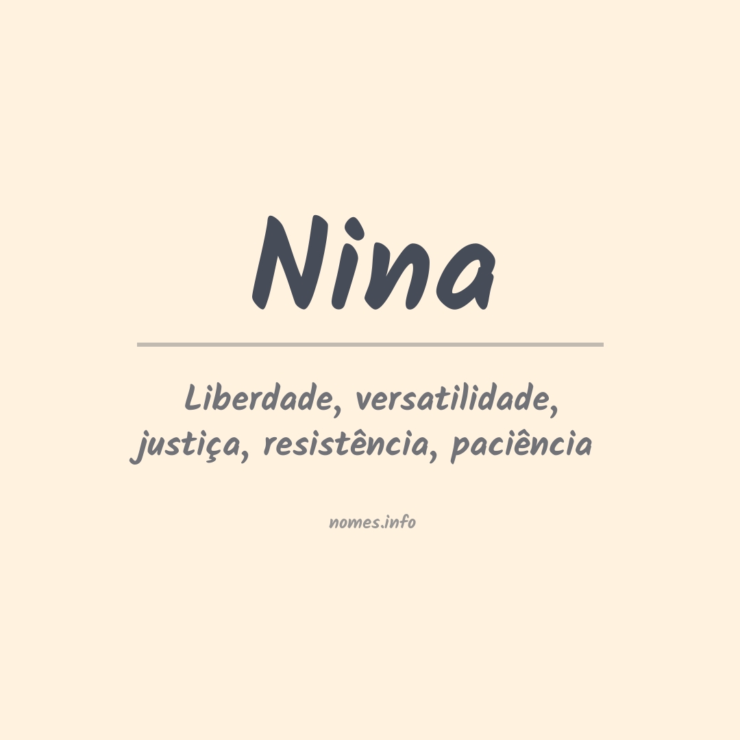 Significado do nome Nina