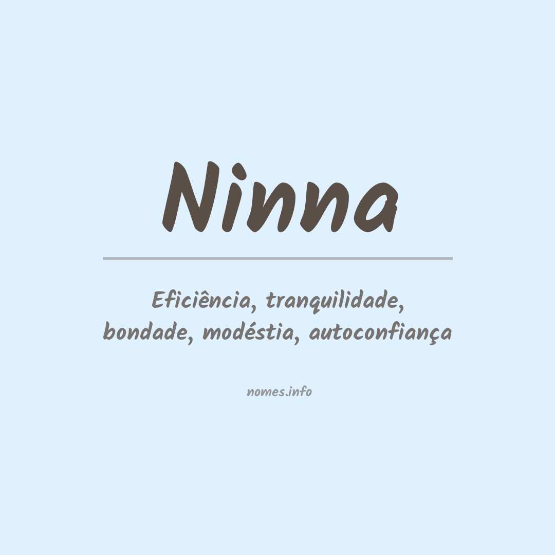 Significado do nome Ninna