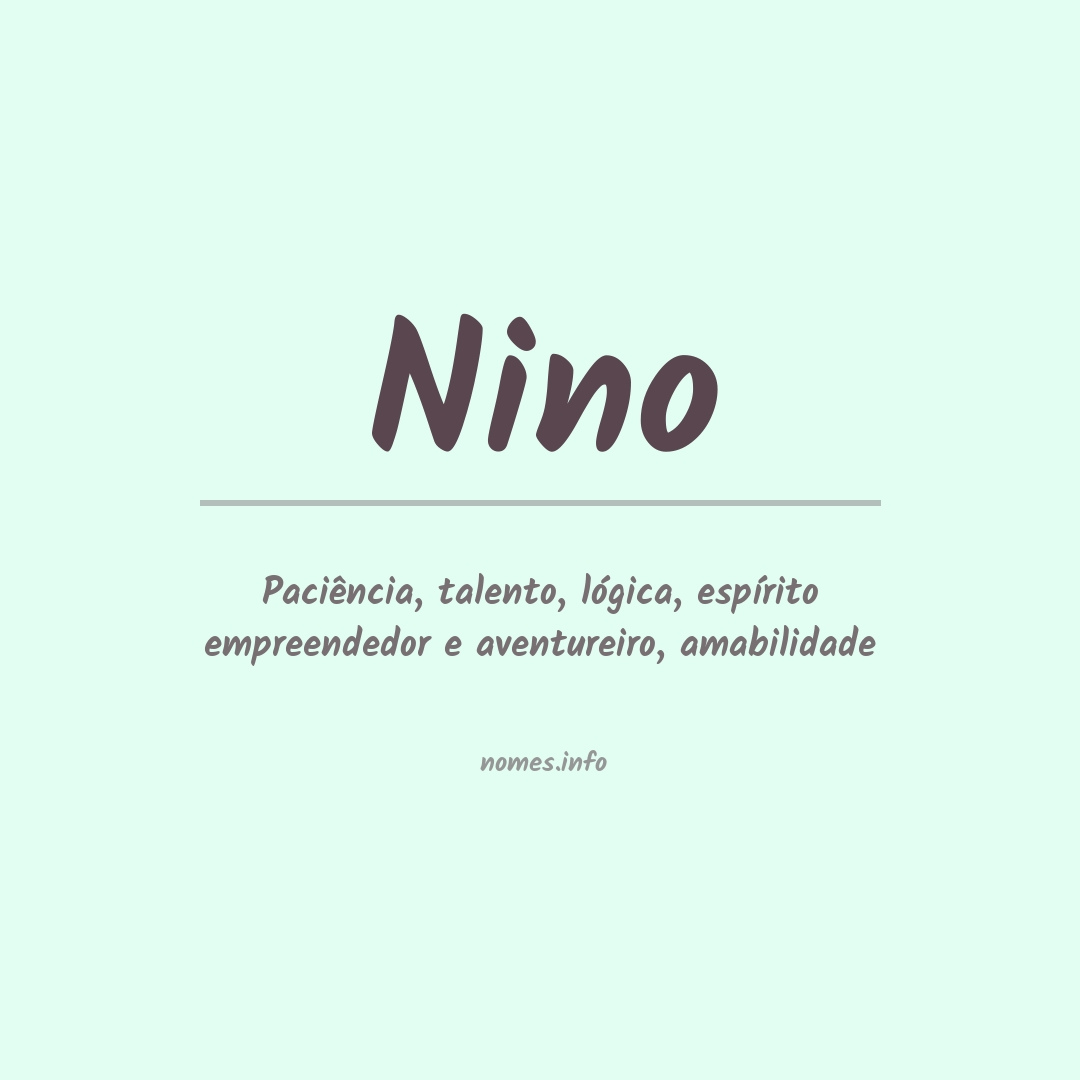Significado do nome Nino