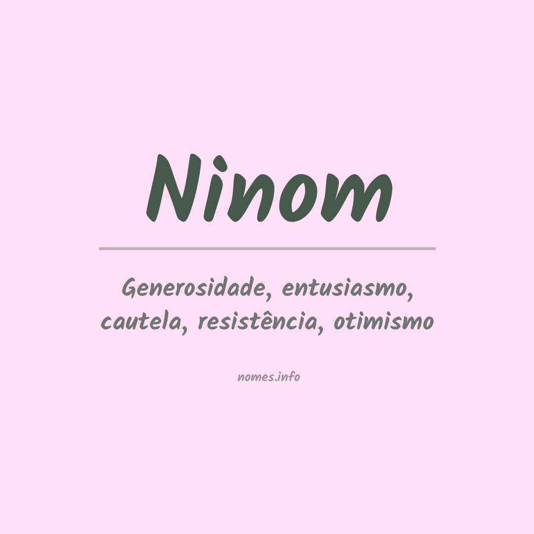 Significado do nome Ninom