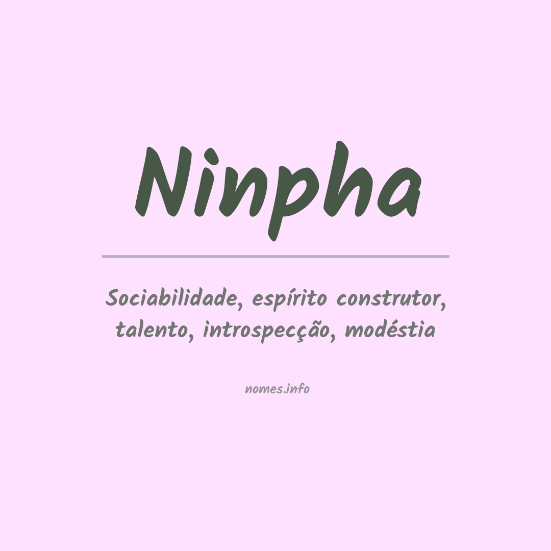 Significado do nome Ninpha