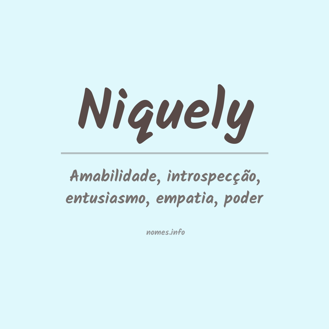 Significado do nome Niquely