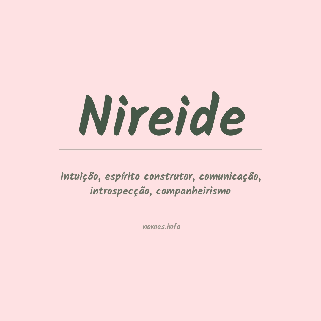 Significado do nome Nireide
