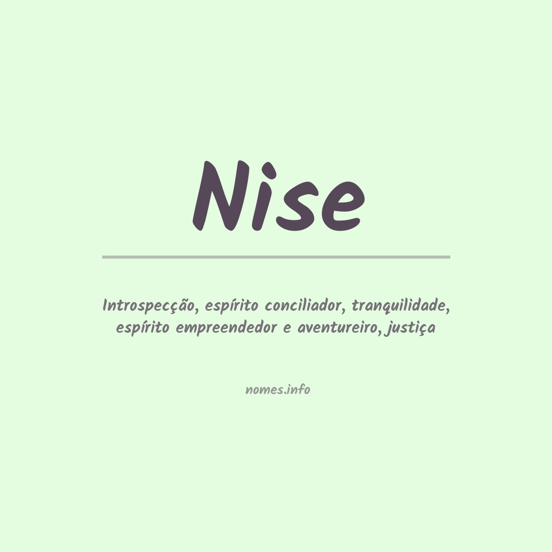 Significado do nome Nise