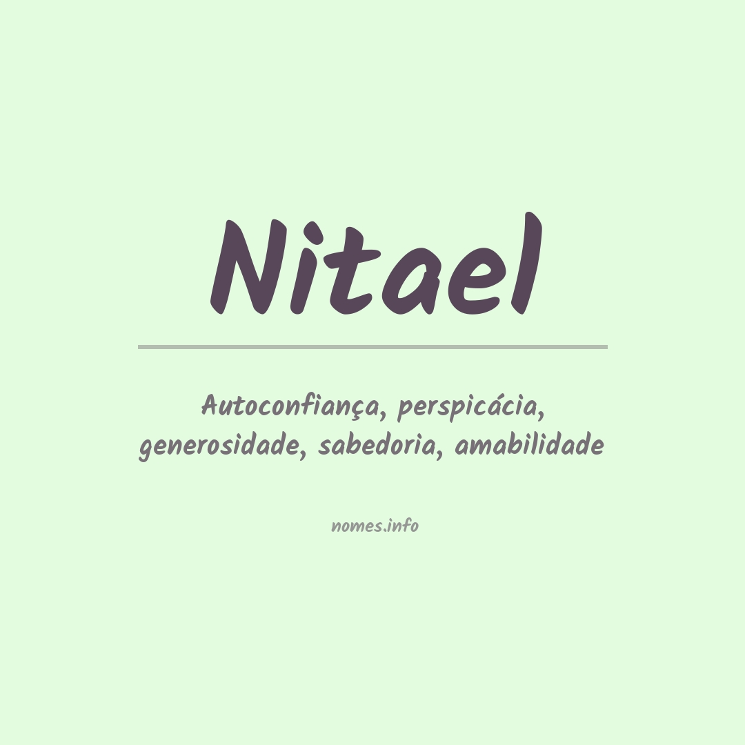 Significado do nome Nitael