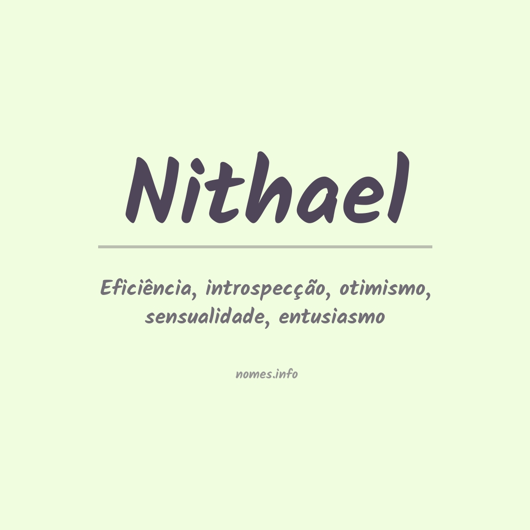 Significado do nome Nithael