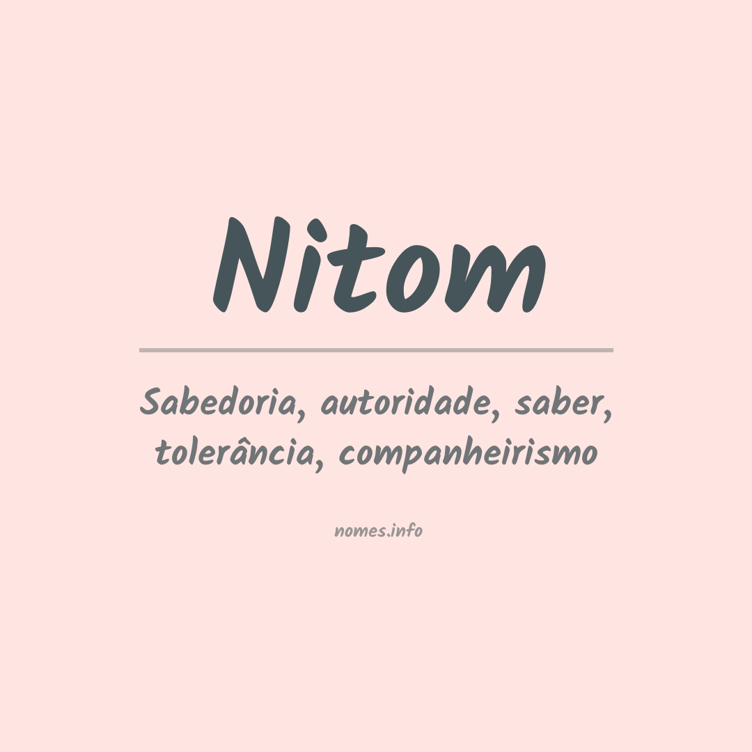 Significado do nome Nitom