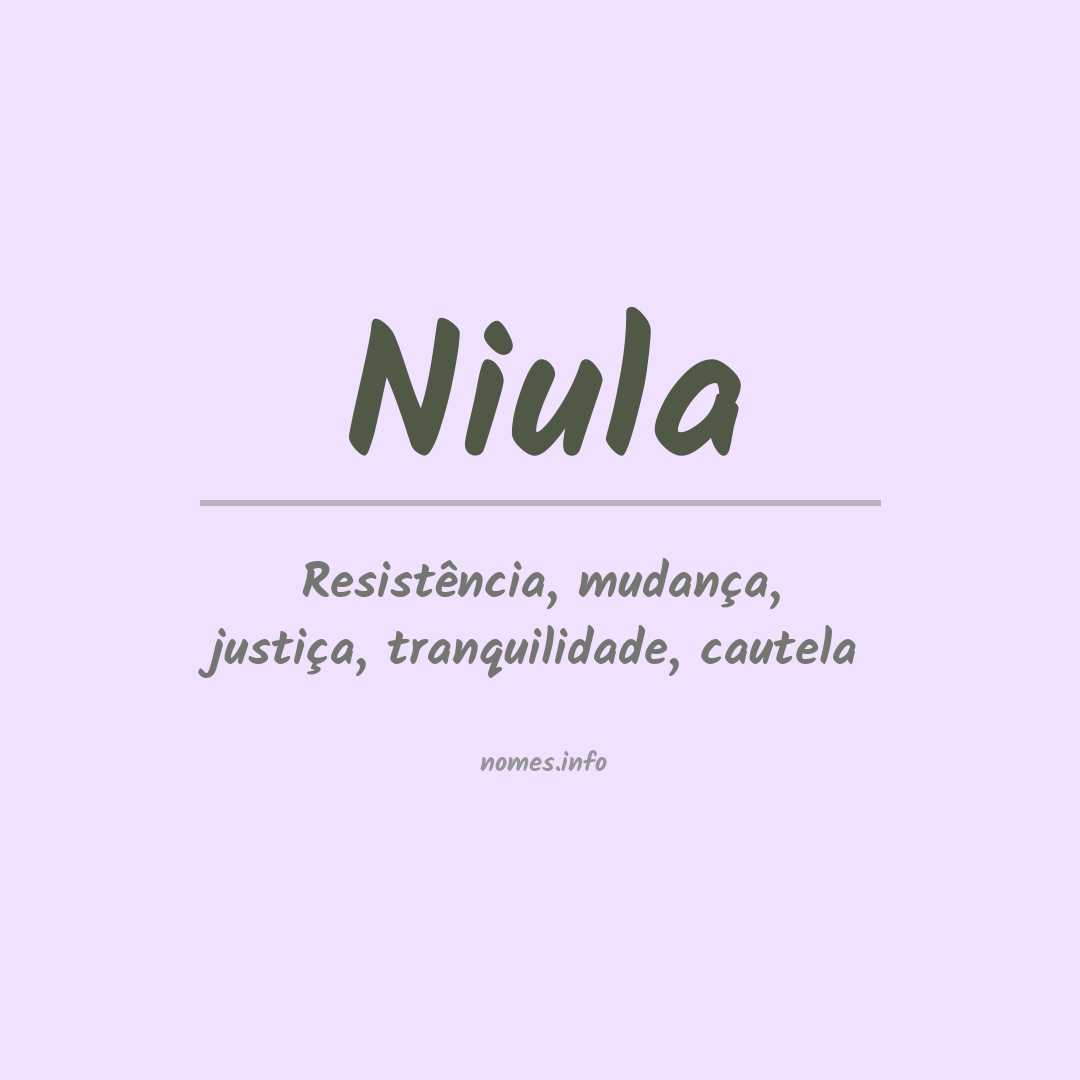 Significado do nome Niula