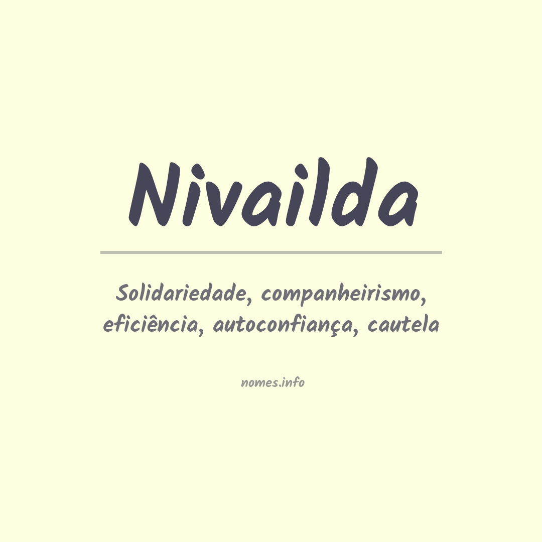 Significado do nome Nivailda