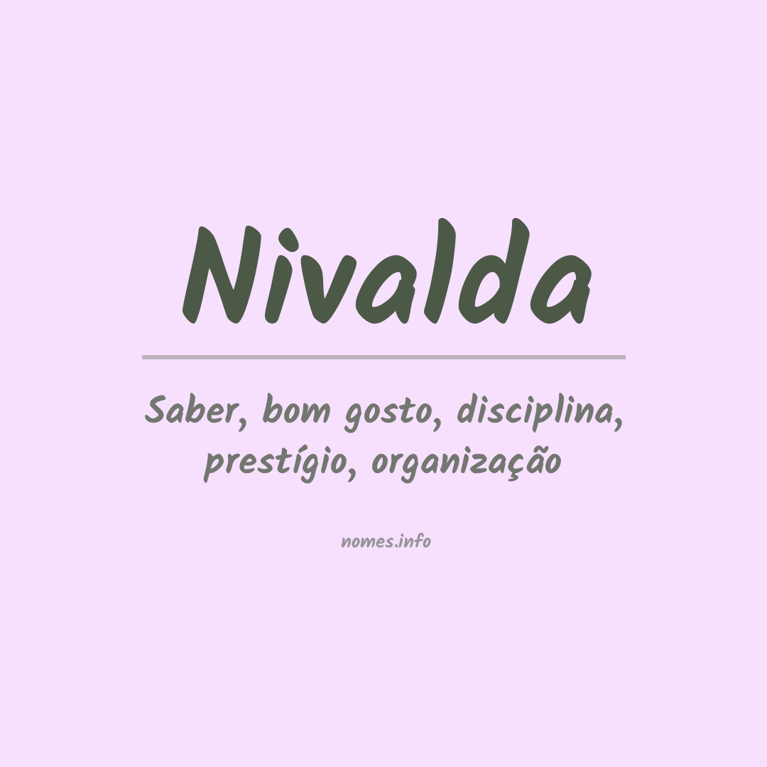 Significado do nome Nivalda