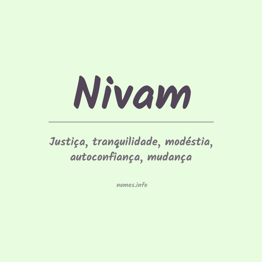 Significado do nome Nivam