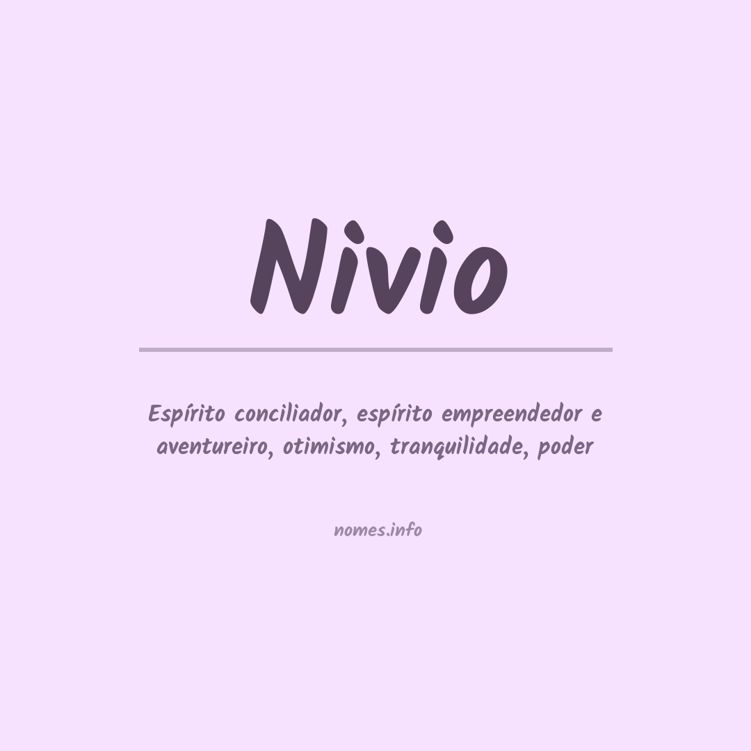 Significado do nome Nivio