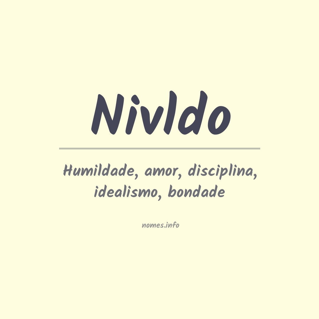 Significado do nome Nivldo
