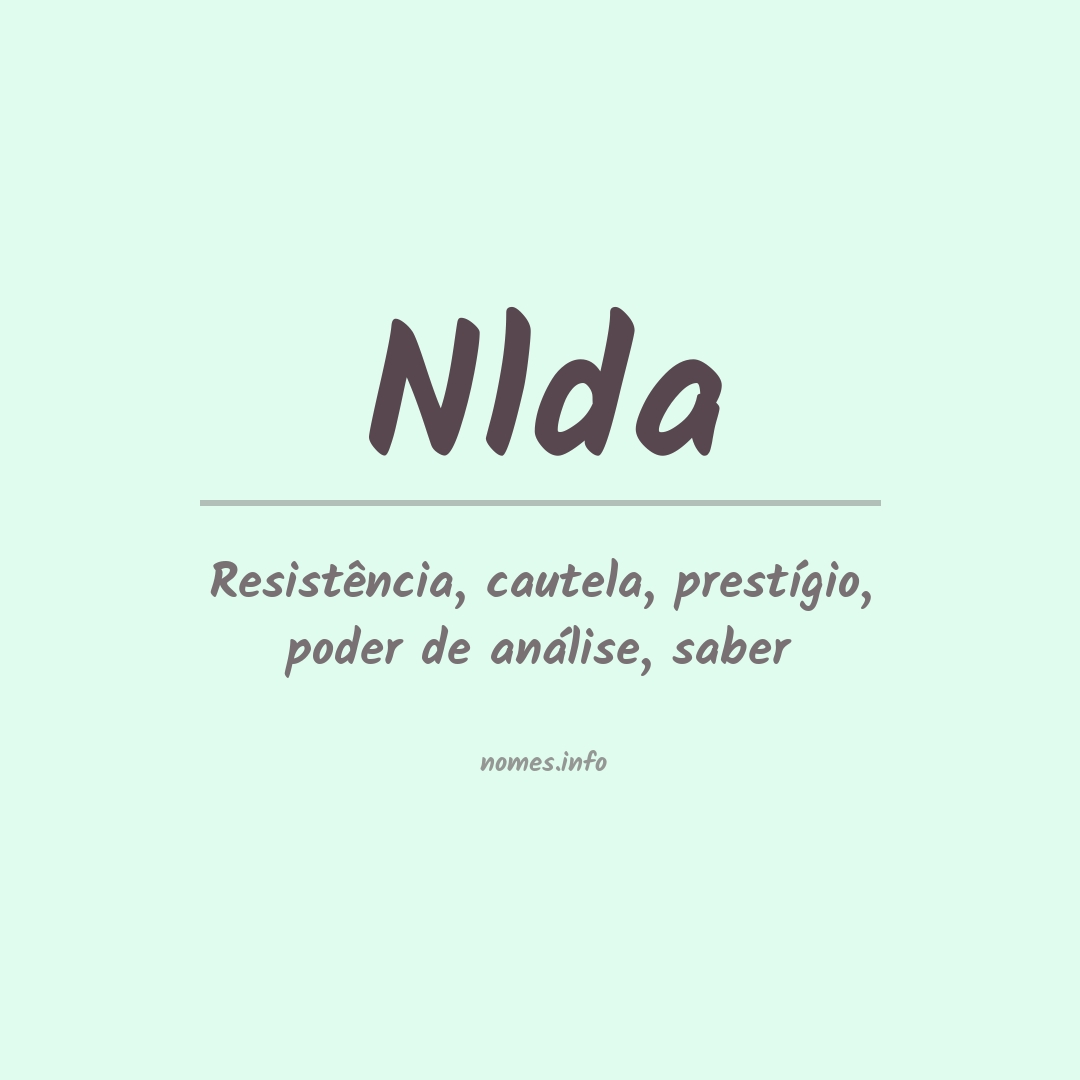 Significado do nome Nlda