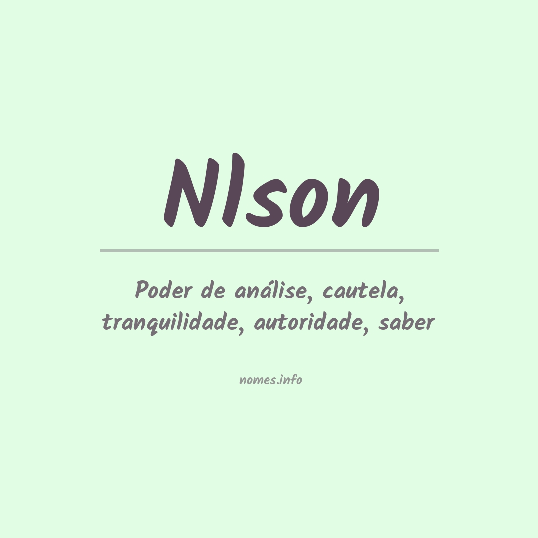 Significado do nome Nlson