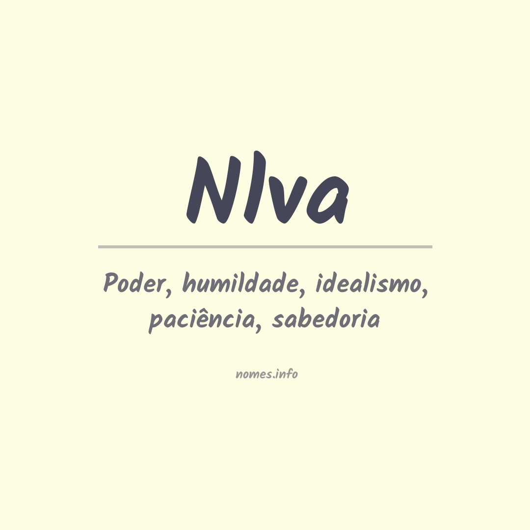 Significado do nome Nlva