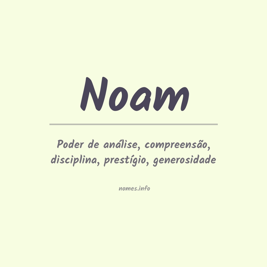 Significado do nome Noam