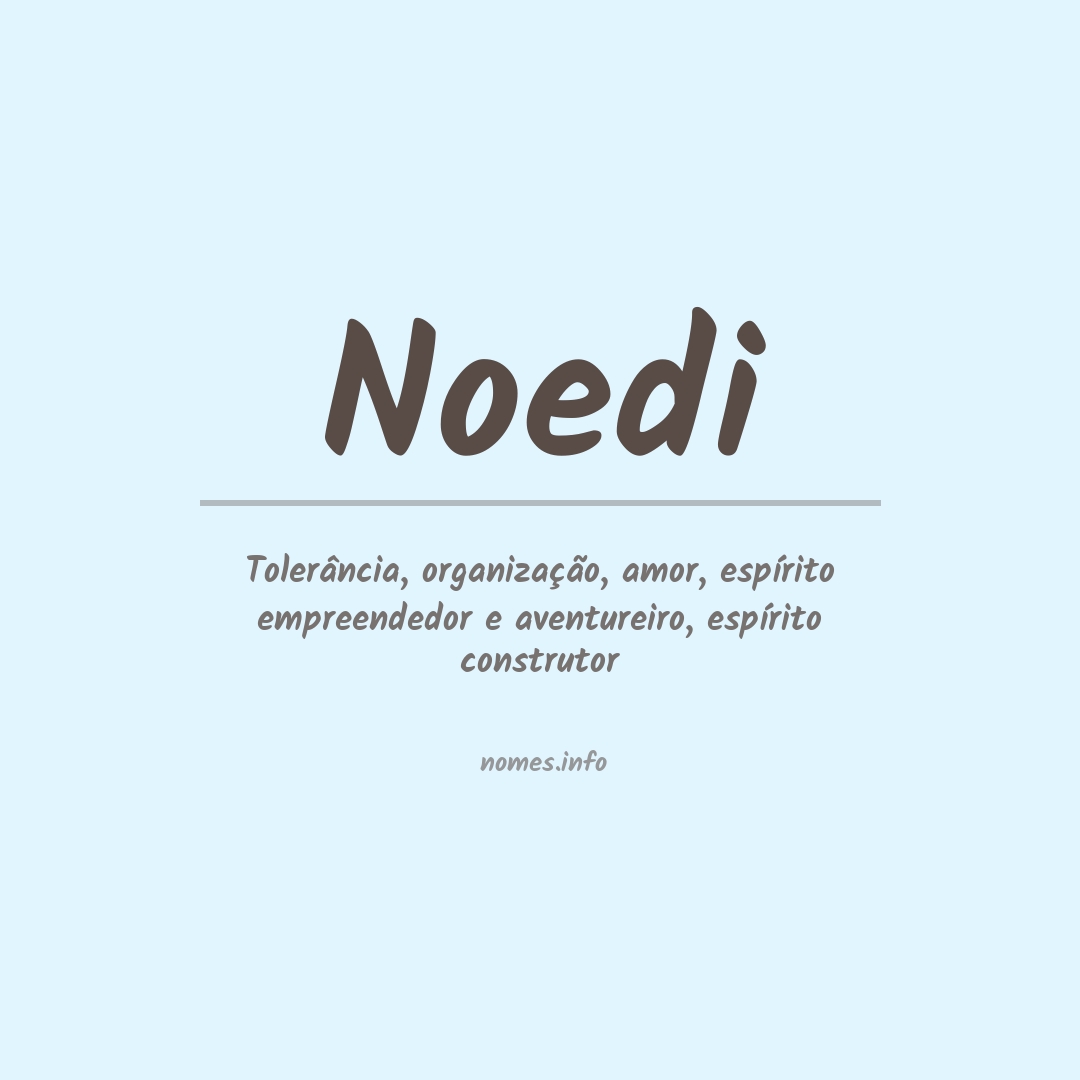 Significado do nome Noedi