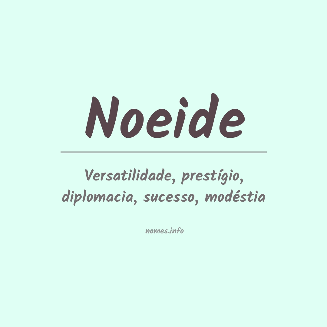 Significado do nome Noeide