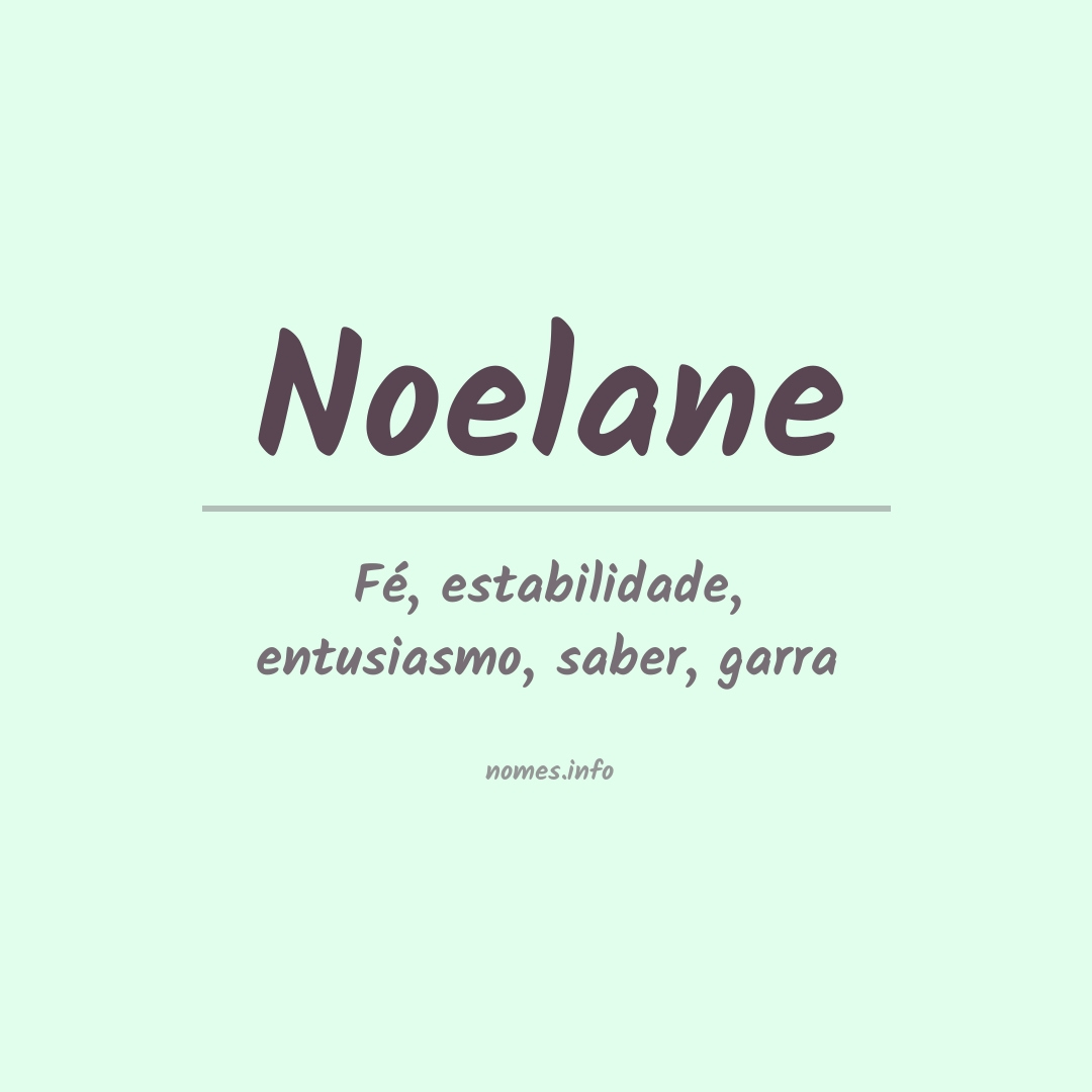 Significado do nome Noelane