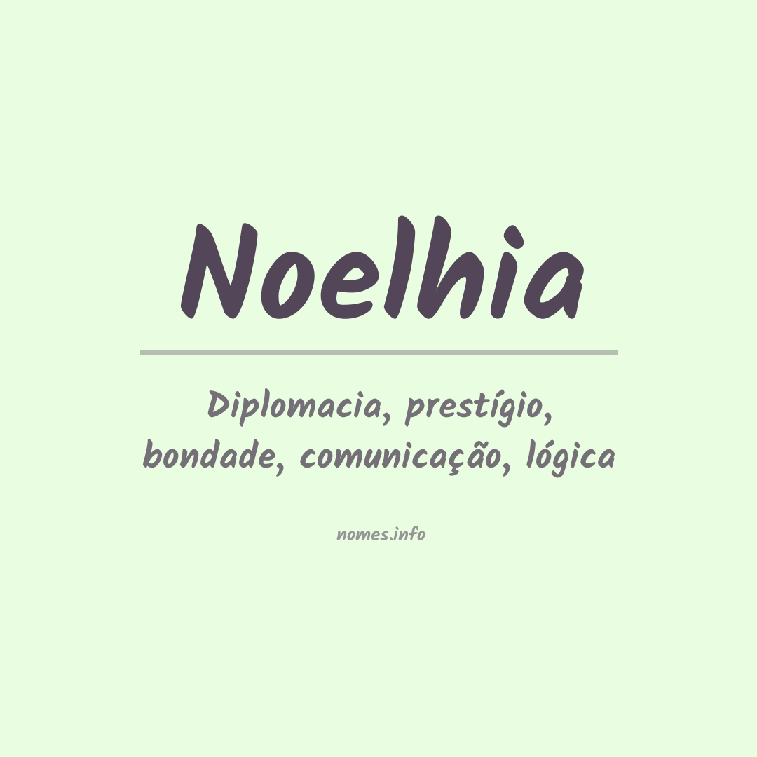 Significado do nome Noelhia