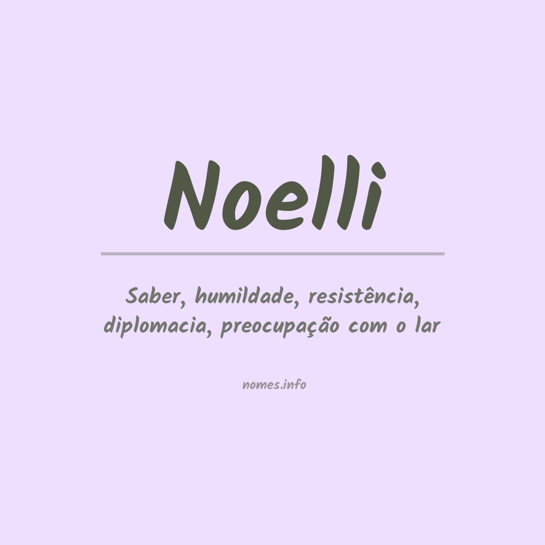 Significado do nome Noelli