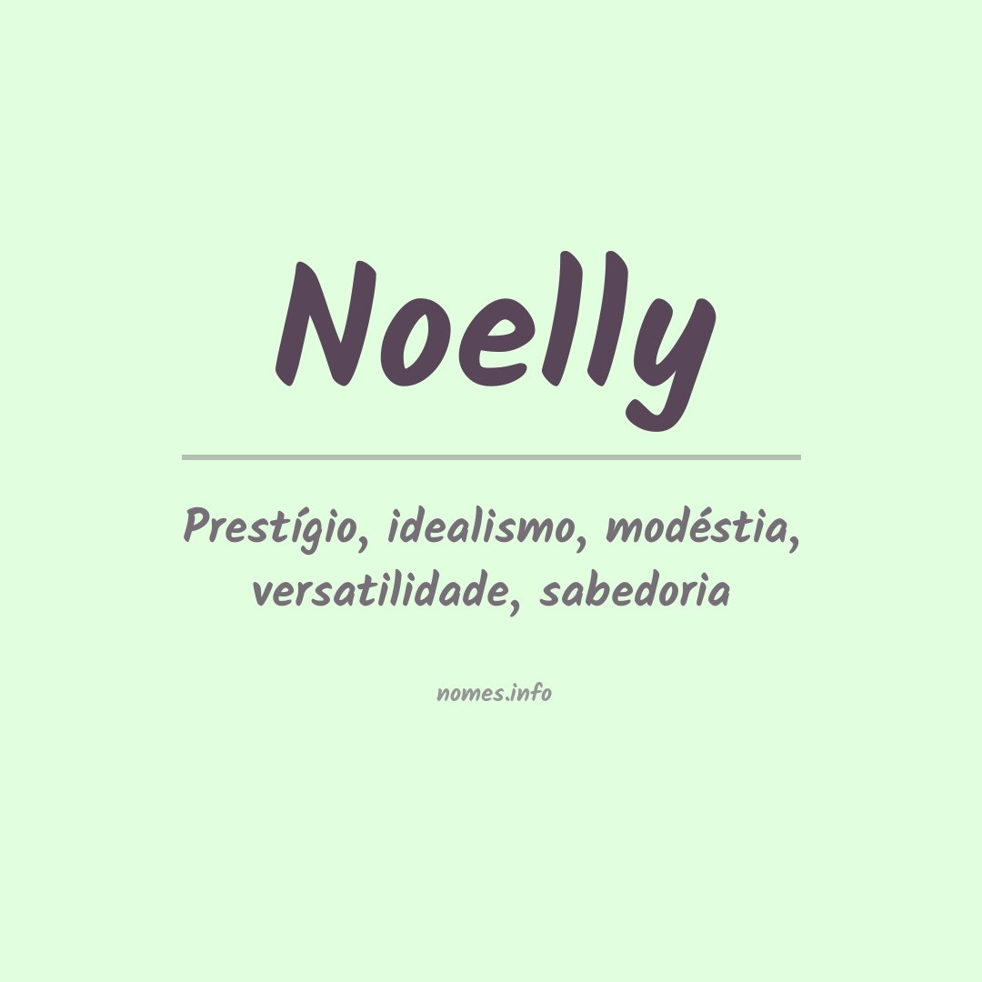 Significado do nome Noelly